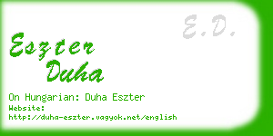 eszter duha business card